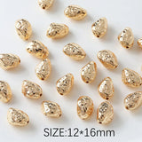 4PCS Plated Brass Spacer Beads Charms for Jewelry Making