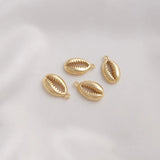 Plated Shell Pendant Necklace Charms DIY Supplies Brass Accessories