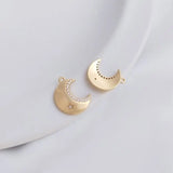 4PCS Star Moon Pendant Zircon Charms for DIY Jewelry Making