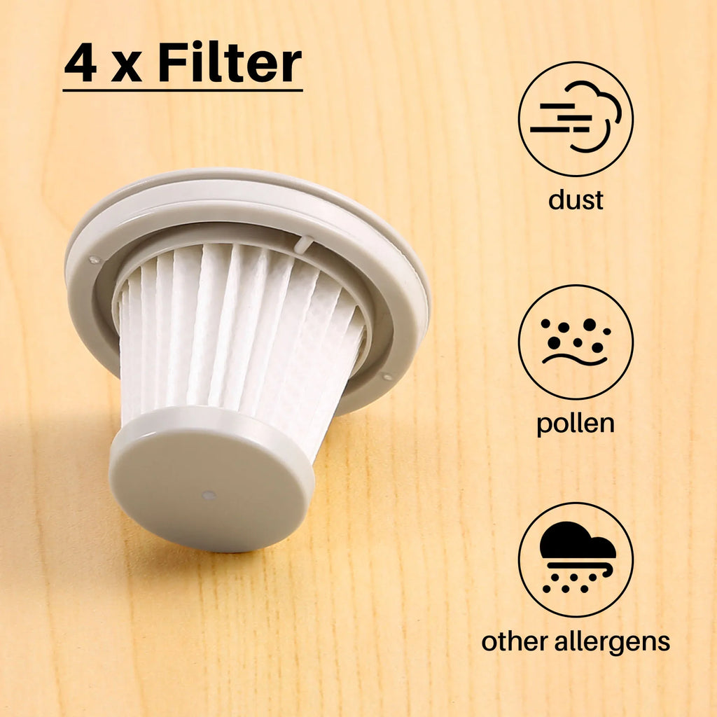 4PCS HEPA Filter for Vacuum Cleaner Home Car Mini Wireless Washable Filter