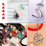 4PCS Fillable Glass Hair Locket Cremation Jewelry Keepsake Urn Necklace