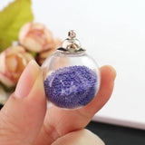 4PCS Fillable Glass Hair Locket Cremation Jewelry Keepsake Urn Necklace