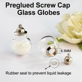 4PCS Fillable Glass Hair Locket Cremation Jewelry Keepsake Urn Necklace