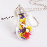 4PCS Round Glass Bottle Wishing Bottle Pendant DIY Jewelry Finding