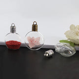 4PCS Round Glass Bottle Wishing Bottle Pendant DIY Jewelry Finding