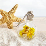 4PCS Round Glass Bottle Wishing Bottle Pendant DIY Jewelry Finding