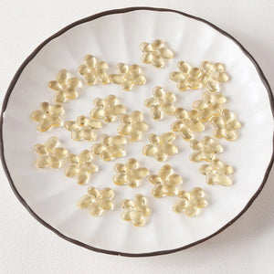 4PCS Irregular Glass Flower Charms 17*19mm for Jewelry Making Supplies