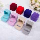 4PCS Jewelry Boxes High Storage Velvet Display Box