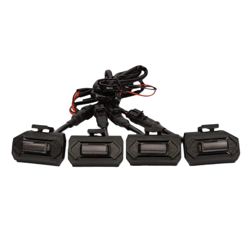 4PCS LED Front Lights for Off Road Sport External Lamp, Yellow Light