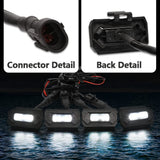 4PCS LED Front Lights for Off Road Sport External Lamp, Yellow Light