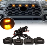 4PCS LED Front Lights for Off Road Sport External Lamp, Yellow Light