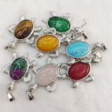 4PCS Men's Turtle Shape Pendants for Necklace Making