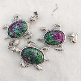 4PCS Men's Turtle Shape Pendants for Necklace Making