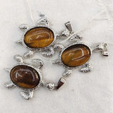 4PCS Men's Turtle Shape Pendants for Necklace Making