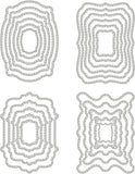 4PCS Geometric Label Frame Metal Cutting Dies for DIY Craft Scrapbook Album