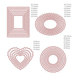 4PCS Geometric Label Frame Metal Cutting Dies for DIY Craft Scrapbook Album