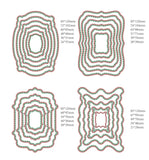 4PCS Geometric Label Frame Metal Cutting Dies for DIY Craft Scrapbook Album