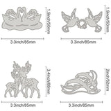 4PCS Animal Metal Die Cuts Stencil for Crafts Scrapbook Album Paper Card
