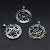 Natural Shell Round Pendant Jewelry Making DIY Necklace Earring Accessories
