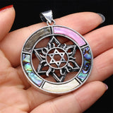 Natural Shell Round Pendant Jewelry Making DIY Necklace Earring Accessories