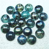 4PCS 16mm Round Yellow Agate Gemstone Cabochons for Jewelry Making