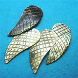4PCS Shell Pendants Mother Of Pearl Wings Shape For Jewelry Making