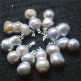 4PCS Freshwater Pearl Pendants 18-20MM DIY Mother Of Pearl Jewelry