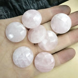 4PCS Rose Quartz Stone Beads Cabochons Round Shape Size16MM 25MM