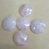 4PCS Rose Quartz Stone Beads Cabochons Round Shape Size16MM 25MM
