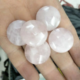 4PCS Rose Quartz Stone Beads Cabochons Round Shape Size16MM 25MM