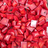4PCS Red Coral Cabochons 8x10MM Rectangle Shape