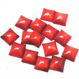 4PCS Red Coral Cabochons 10x10MM No Hole DIY Earring Findings