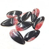 4PCS Nature Semi Precious Stone Double Colors 38X18MM Pendants