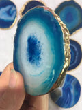 4PCS Natural Druzy Drusy Quartz Slab Slice Beads, DIY Jewelry Making Tool