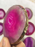 4PCS Natural Druzy Drusy Quartz Slab Slice Beads, DIY Jewelry Making Tool