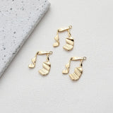 4PCS Note Pendant Personalized Charms Jewelry 20*25mm