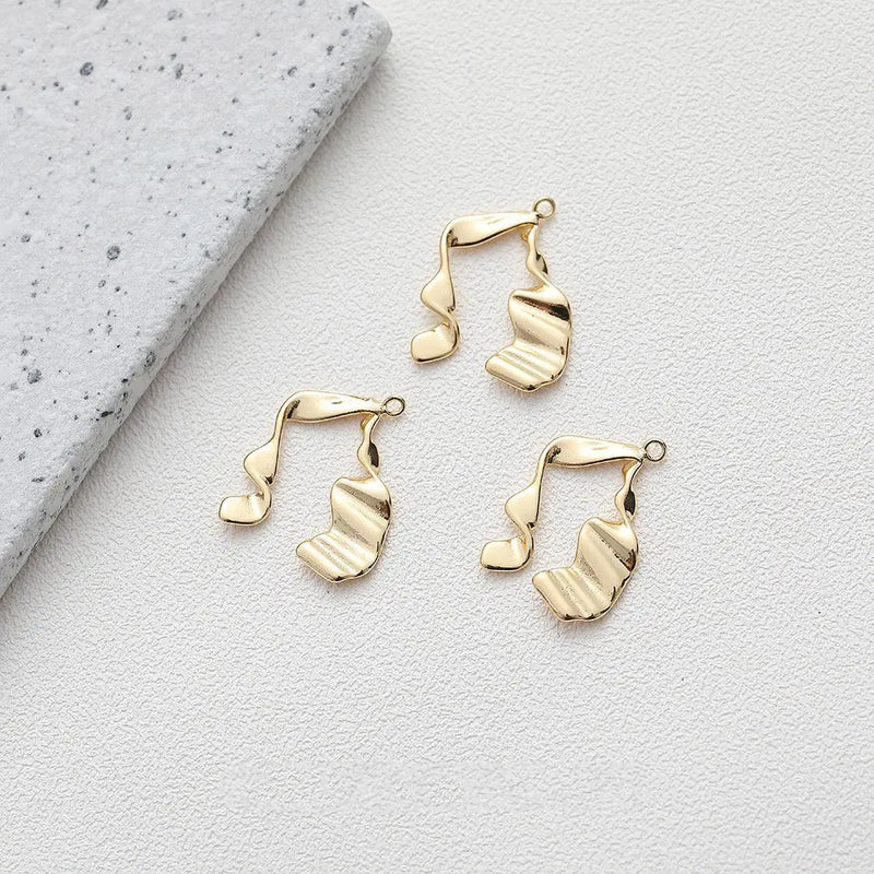 4PCS Note Pendant Personalized Charms Jewelry 20*25mm