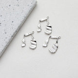 4PCS Note Pendant Personalized Charms Jewelry 20*25mm