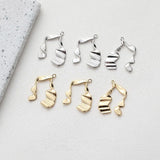 4PCS Note Pendant Personalized Charms Jewelry 20*25mm