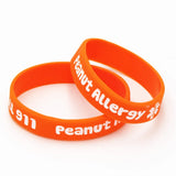 4PCS Peanut Allergy Call 911 Wristband for Kids