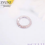 4PCS CZ Micro Pave Round Lock Clasps for DIY Jewelry Making