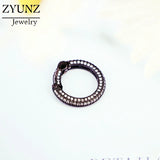 4PCS CZ Micro Pave Round Lock Clasps for DIY Jewelry Making