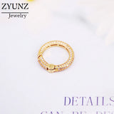4PCS CZ Micro Pave Round Lock Clasps for DIY Jewelry Making