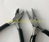 4PCS/SET 4.5in Shank Pliers: Diagonal, Flat, Round, Chain - Handy Tool Kit