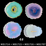 4PCS/Set Wave Silicone Cup Pad Mold for Resin Mould