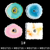 4PCS/Set Wave Silicone Cup Pad Mold for Resin Mould