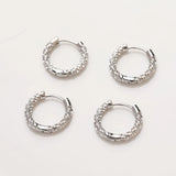 4PCS Round Chain Earrings 14K Plated Brass Ear Stud DIY Jewelry Making Supplies