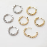 4PCS Round Chain Earrings 14K Plated Brass Ear Stud DIY Jewelry Making Supplies