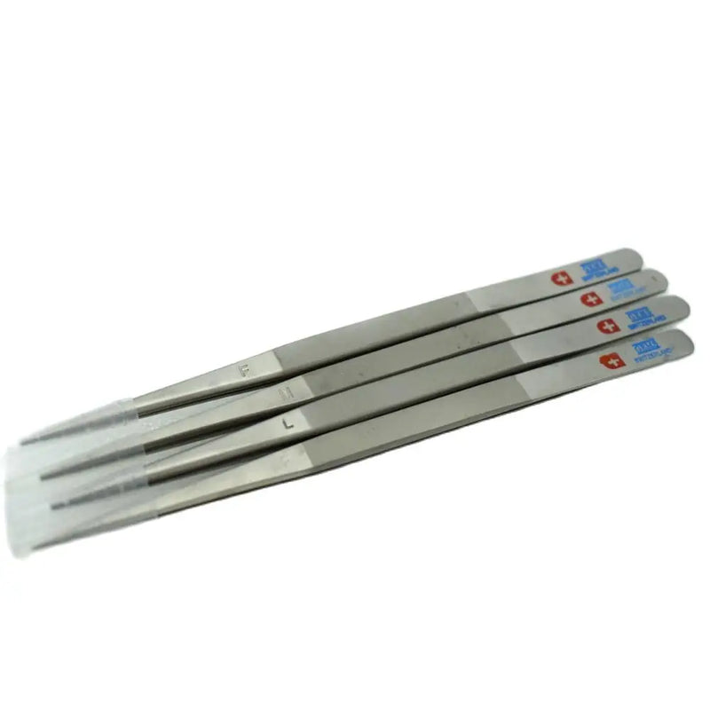 4PCS Stainless Steel Diamond Tweezers Set for Stone Setting Silver