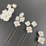 4PCS Flower Hair Pins Wedding Hair Jewelry Bridal Tiara Head Ornament